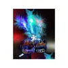 Party Masken Halloween Leuchtende Feder Led Prinzessin Venezianische Maske Hjia488 Drop Lieferung 202 DHACW