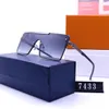 رجال النظارات الشمسية مصمم العدسات الزجاجية مع علبة جلدية نظارات شمس للرجل 7