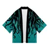 Chemises décontractées pour hommes Plus Size Harajuku Imprimé Multileg Fish 2023 Summer Chic Loose Show Yoga Beach Sun Protection Hawaiian Cardigan à manches courtes 230327
