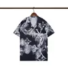 23SS Camisas de diseñador de lujo Pantalones cortos de playa para hombre Camisa de bolos con estampado de letras de moda Camisas casuales florales de Hawaii Hombres Pantalones de manga corta Camisa de vestir