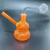 En gros 14mm femelle forme de gourde verre brûleur à mazout tuyau arc-en-ciel coloré barboteur narguilé eau Dab Rigs bong pour fumer