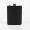 Matt black 6/8oz Liquor Hip Flask Screw Cap,100% 18/8 (304) stainless steel laser welding color can be mixed food degree , personalized wedding gift