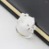 Bagues de grappe mode opale bague pour femmes personnalité Vintage Style chinois fleur de prunier bijoux fins