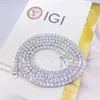 Certificati Igi Gioielli con diamanti coltivati in laboratorio da 3 mm Collana e braccialetto da tennis personalizzati in oro reale 10k