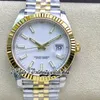 2023 sbf126333 3235 VSA3235 Automatic Mens Watch 41MM Fluted Bezel White Dial Stick Yellow Gold Silver Two Tone SS 904L Steel Bracelet Super Edition eternity Watches