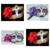 Party Masks Mask Wholesale 30 Grams of Painted Liten Princess Side Blomma Makeup Dance Performance Drop DHDV2