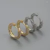 Hoop Earrings Simple Thin Hoops Piercing Jewelry Zirconia Gold Silver Color For Women Girls Classic Small Huggie Bijoux