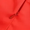 Casual Dresses Women 2023 Summer Red Color A Line Mini Dress Sexig Spaghetti Strap Party Kvinnlig ärmlös rygglös sundress