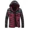 Giacca invernale da uomo in piumino da uomo con cappuccio, giacche e cappotti imbottiti in cotone caldo mimetico Parka militare Outwear NXP32