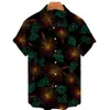 Casual shirts voor heren 2022 Zomer dierenkraan Men Hawaiiaans shirt 3d plant shirt voor mannen bloemdruk plus size Hawaiiaanse shirts strand bloemen shirt 5xl w0328