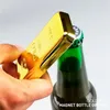 Faux lingots forme décapsuleur aimant de réfrigérateur gadgets de cuisine barre d'or brique d'or réfrigérateur autocollant magnétique ouvre-bière LX5514