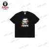 Herr t-shirts apa new ape head short hylsa herrar sommar ungdomsstudent bomull tecknad t-shirt par lös t-shirt t230328