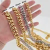 S925 Moissanite gesplateld 14K 316L roestvrij staal Miami Cuabn Link Chain Big Gold Big Gold