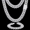 Jewelry Hip Hop Men Bling 18mm Gold Plated Brass Cz Zircon Diamond Iced Out Cuban Link Chain for Rapper