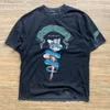 T-shirt da uomo Rep Vintage Tee Satan Dog Letter Print T-shirt allentata di marca a manica corta in difficoltà