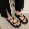 Slippers Flats Slippers Women PU Leather Sandals 2023 Summer Brand Causal Flip Flops Party Dress Open Toe Slides Beach Femme Zapatillas G230328