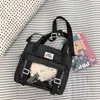 Abendtaschen Frauen Mädchen Reisebuch Nylon Kawaii Studenten Schultasche Große Kapazität Multifunktional mit 2 Plüschpuppen für Teenager-Mädchen