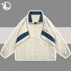 Erkek ceketler hop kalça patchwork varsity ceket erkekler kadınlar Japon harajuku renk bloğu rüzgarlık katlar sonbahar ince vintage kargo ceketleri 230328