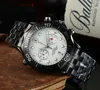 Zegarek dla mężczyzn 2023 Nowe zegarki męskie Pięć igieł wszystkie tarcze Work Kwarc Watch Top Luksusowa marka STEL STRAP MASE Modne Sea Europe Designer Omeg Watche Typ