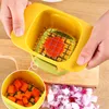 Fruit Vegetable Tools Dicing and Cutting Artifact Multifunctionele roestvrijstalen groente Carrot Cruid Comkomme Fries Tool Keukenaccessoires 230328