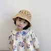 CAPS HATS Korea Baby Straw Hat Barn Panama Cap Summer Baby Sun Hatts Baby Girls Pojkar Barn Bucket Hat Ourdoor Travel Beach Caps 230328