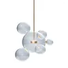 Chandeliers Small Size Home Deco 2023 Trend Glass Bubble Gold Chandelier Lighting Lustre Suspension Luminaire Lampen For Dinning Room