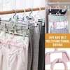 Hangers Racks 5PCS Rotating Telescopic Pants Clip Trouser Storage Skirt Rack Home Wardrobe Shelf Space Saving Organizer 230327