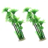 Kwiaty dekoracyjne 2 szt. Sztuczne drzewo kokosowe akcesoria akcesoriów skalne fałszywe palmy plastikowe miniaturowe dziecko