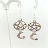 Brincos sobrenaturais Pentagrama sobrenatural para mulheres meninas Drop vintage pagã Wicca gótico pentacle punk joias do presente Bijoux