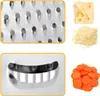 Fruit Vegetable Tools Stainless Steel 6 Sided Blades Box Grater Container Multipurpose Vegetables Cutter Manual Cheese Graters Kitchen Accessories 230328