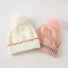 Berretti Cappelli Dave Bella berretto lavorato a maglia da bambino Berretto morbido invernale Cappello caldo invernale Bambina Soild Bonnet DB4224212 DB4224213 230328