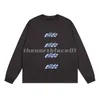 Felpa a maniche lunghe da uomo di lusso Felpa con stampa a lettere con schermo proiettile Felpa con stampa girocollo di marca di moda Pullover da donna Top nero bianco rosa