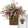 Dekoracyjne kwiaty sztuczne wiszące rośliny koszyki ślubne na świeżym powietrzu z girlandy girland ogród majsterkowicz fałszywy dekoracje kwiatów