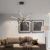 Chandeliers Modern Screw Propeller Led For Living Dining Room Pendant Lamps Iron Art Light Stick Home Decor LOFT Hanging