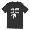 Men's T Shirts My Goal Is To Deny Yours Ice Hockey Black Kawaii Graphic Sleeve Streetwear Tops Men Clothing 6554