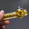 Glasrör glashandrör med flytande glycerin inuti mini Small Bowl Pipe Tobacco Hand Pyrex Färgglad sked för rökning av julklappar