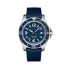 TOP AAA Bretesing Luksusowy nowy męski zegarek Ocean Rotatable Rame Supercean Black Blue Rubber Stael Sapphire Glass Supphire Automatyczne zegarki mechaniczne