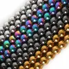 Crystal 8Mm Pick 4Colors Natural Stone Black Hematite Beads Round Loose Bead Ball Selectable 4/6/8/10Mm For Jewelry Bracelet Ma Dhtj3