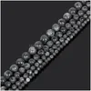 Turquoise 8Mm New Arrival 4/6/8/10Mm 38Cm/Strand Moonstone Bead Gem Stone Black Moon Round Loose Beads For Jewelry Making Drop Dhefa