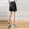 Damen-Shorts, lockeres Khaki, weites Bein, Sommer-Shorts, lässig, hohe Taille, legerer Anzug, Stoff, knielange Hose, weibliche Caprihose, Bermuda 230328