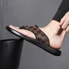 Designer Brand Summer Men Slide Fashion Slip-on Beach Slippers Conceal Bunion Design Outside Shoes Latex Flip Flops Sandals