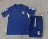 23 24 Italia polo adulto tuta bambini maglie allenamento kit survêtement manica corta tuta allenamento calcio 2023 2024 Italia uomo maglia calcio bambino set abbigliamento sportivo