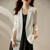 Abiti da donna Mezza manica Blazer eleganti Giacche Cappotto Abiti da lavoro da donna formale Abiti da donna Capispalla Abiti Blaser