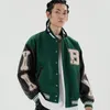 Мужские куртки Sacible Hip Hop Furry Bone Patchwork Color Block Harajuku Streatwear Bomber Jacket Мужчина бейсбол бейсбол весна весна 230328