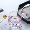 Verres à vin Transparent coloré cristal verre tasse café bière tasse jus lait thé whisky en forme d'oeuf tasses cadeau ménage eau