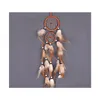 Autre décor à la maison Décoration vintage Rétro Plume Dream Catcher Circar Plumes Tenture Dreamcatchers pour voiture Dhvfx