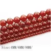 Pietra naturale rosso agat gemma corniola perline sparse rotonde 416mm onice collana fai da te adatta per gioielli che fanno consegna di goccia 202 Dhk3D