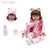 48 cm carino giraffa rossa bambola vinly bambole realistiche rinate giocattolo per bambini per bambini regalo di compleanno inferiore Q0910283l