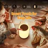 Nachtlichten LED BEDBADE LAMP TOUTLABLE MET 7 kleuren en 4 modi Houtkorrellicht USB -oplaadbare tafel