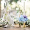 장식용 꽃 10pcs/로트 우아한 금속 화환 링 DIY 꿈의 포수 플로럴 후프 벽 교수형 웨딩 장식 테이블